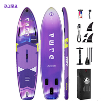 Planche de SUP gonflable DAMA Purple Wide Deck, gonflage en 5 minutes, pochette étanche, kit pagaie, directement de l'usine.