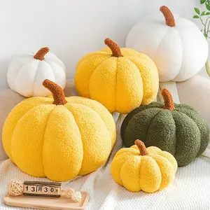 High Quality Luxury Woody Decor Pumpkin Shaped Pillow Nordic Style Room Decor Pillow Plush Sofa Living Room Bedside Bed Cushion