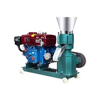 Granulateur de granulés d'aliments pour animaux à moteur diesel, pour maïs et paille, pour poulets, canards, lapins, porcs, bovins, ovins, petite machine d'alimentation domestique