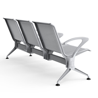 Banc d'attente commercial perforé Leadcom LS-517NX pour aéroport, gare, hôpital – Chaise d'attente pour zone d'attente