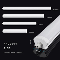 Centre commercial parking radar capteur de mouvement led batten lightwaterproof led triproof light ip65