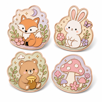 Badge personnalisé en métal or rose pour animaux de compagnie, épinglette en émail souple, souvenir personnalisé pour cadeau d'anniversaire d'enfants, lot en gros