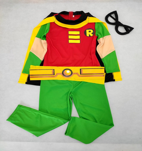 <span class=keywords><strong>Costume</strong></span> da Supereroe <span class=keywords><strong>Robin</strong></span> per Bambini, Tuta Intera con Mantello per Halloween, Outfit Adatto all'Età per Ragazzi - Product Image 3