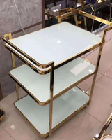 Chariot de service de buffet pour hôtel en acier inoxydable à 3 niveaux, capacité de 10 L, fourni par l'usine Beston