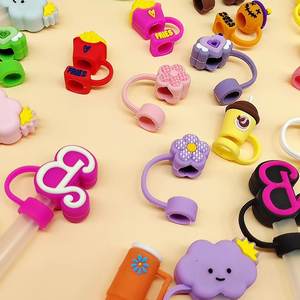 Nouveau Style Tumbler <span class=keywords><strong>Accessoires</strong></span> Mignon Silicone Paille Couvre Anti-Poussière Paille Caps Paille Topper - Product Image 2