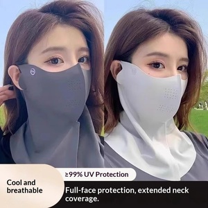 <span class=keywords><strong>Masque</strong></span> de protection solaire intégrale pour femme, anti-UV, respirant, séchage rapide, en soie glacée et polyester, idéal pour la conduite et le cyclisme en été - Product Image 3