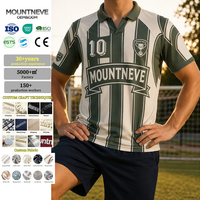 Camiseta de Fútbol para Hombre, Cuello en V, Elástica en Cuatro Direcciones, Ecológica, de Poliéster, Transpirable, que Absorbe la Humedad, Estampada, Deportiva