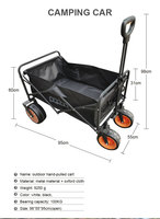Chariot Pliant PAOBA pour Enfants, Grande Capacité, Portable, pour Pique-nique et Courses, Idéal pour Tout-petits