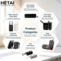 Mini batterie externe ultra-fine avec câble intégré 5000 mAh, chargeur portable USB C à charge rapide pour iPhone Android, idéal pour les voyages