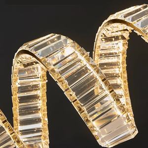 <span class=keywords><strong>Lustre</strong></span> LED en cristal à double hélice de luxe moderne pour la maison, pour la décoration du salon et de la salle à manger - Product Image 2