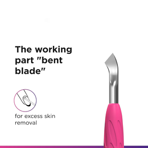 Removedor de Piel Muerta para Manicura, Herramienta de Doble Punta para Arte de Uñas, Limpiador de Cutículas, Espátulas con Mango de Plástico Plateado, 12 cm de Largo - Product Image 3