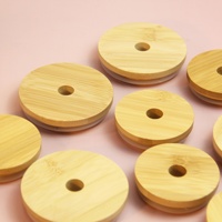 Pot de conservation en verre avec couvercle en bois, bouteille en céramique avec couvercle en bambou et pot à bougie pour fête, couvercle en bois hermétique