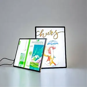 BIS A4 A3 A2 A1 caja de luz de póster LED ultra súper delgada iluminada para publicidad LED marco de fotos LED