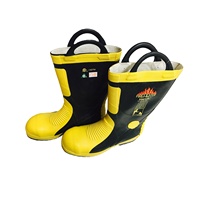 Bottes de pompier en caoutchouc vulcanisé par pétrole bottes de lutte contre l'incendie