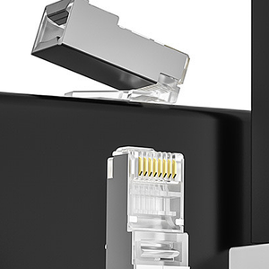 Cavo di Rete UTP RJ45 RG45 <span class=keywords><strong>Ethernet</strong></span> Pass-Through 8p8c Connettore Modulare Cat5e RJ45 con Alloggiamento PC Giapponese per 94V-0 - Product Image 4