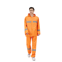 Imperméable pour homme en polyester enduit de PVC, à séchage rapide, avec bandes réfléchissantes, pour moto, randonnée et activités de plein air