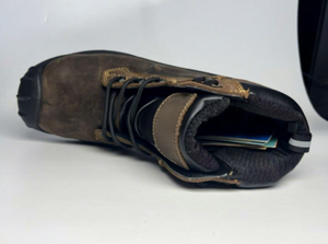 DSF53 All Seasons <b>Waterproof</b> Static Electricity Resistant Mid Cut Steel Toe Brown Full Grain Leather Safety <b>Working</b> <b>Boots</b> - Product Image 2