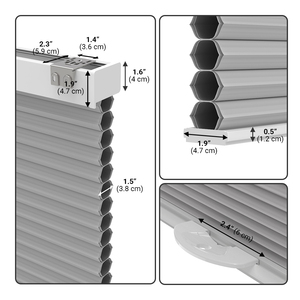 Đôi di động di động rèm không dây tổ ong Rèm di động trong tế bào di động Blackout Shades hiệu quả năng lượng cho Windows - Product Image 6