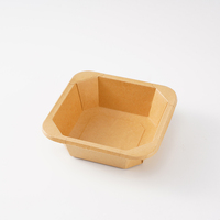 Boîte d'emballage carrée en papier kraft imperméable jetable avec couvercle transparent pour vente en gros – Contenant à emporter pour snacks, bento, salades de fruits, fêtes