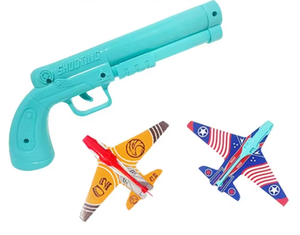 Soucoupe volante levée à la main pour enfants <span class=keywords><strong>lanceur</strong></span> de <span class=keywords><strong>pistolet</strong></span> d'avion éjection de mousse jouet extérieur caractéristiques de sécurité pistolets en matière plastique - Product Image 2