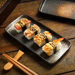 Piatto da Portata Rettangolare in Ceramica di Alta Qualità con Fondo Piatto, Piatto da Sushi in Porcellana, Vassoio Personalizzabile <span class=keywords><strong>per</strong></span> Alimenti, Stoviglie da Ristorante - Product Image 4