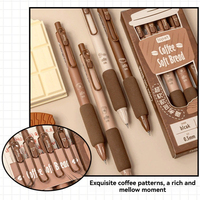 Bolígrafo de Gel Elegante Color Café Baguette de Alta Calidad, Secado Rápido, Escritura Suave, Bolígrafo para Exámenes y Pruebas para Estudiantes, Suministros de Oficina, Bolígrafo con Botón de Clic