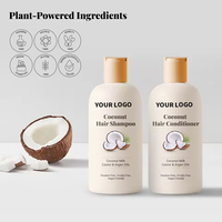 2025 Marque privée personnalisée Ensembles de soins capillaires hydratants naturels Shampooing et après-shampooing à l'huile de noix de coco Produits Kit de soins capillaires