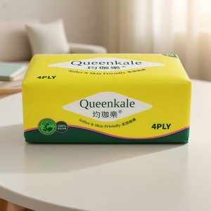 Ménage 100% pâte de bois vierge 4 plis épaissie mouchoirs en vrac gros échantillons gratuits fournis - Product Image 1