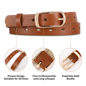 Cinturón de cuero PU con estilo de estilo clásico para mujer con hebilla de aleación Accesorio de moda para vestidos y jeans - Product Image 2