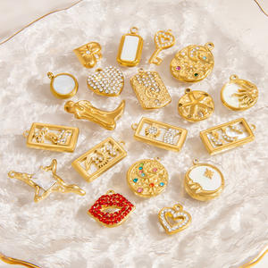 Fornituras de joyería de acero inoxidable, formas mixtas, chapadas en color dorado, para hacer collares, accesorios de bricolaje PJ91181 - Product Image 1