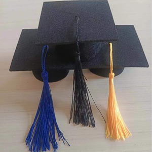 Mini Cappello da Dottore in Feltro per Bambini, Decorazione per Feste di Laurea, Bottiglie di Vino, Fiori, Torte, con Nappa - Product Image 2