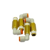 Lot (4) Fitting Sambungan Siku Jantan Ekstensi Satu Sentuhan 1/4" Baru, Kq2w07-35s Baru, Asli, Tersedia, dengan Garansi Satu Tahun.