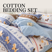 Vente en gros de draps de lit personnalisés en coton 100% - Ensemble de literie 4 pièces - Housse de couette - Taille King Size - Taille Queen Size - Taille Full - Super doux - Luxe
