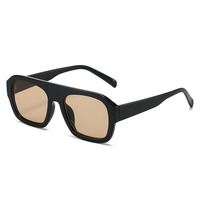 Lunettes de soleil carrées surdimensionnées chic pour femme, design de marque, monture tendance écaille de tortue, verres bleus, protection UV