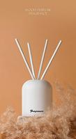 Diffuseur d'huiles essentielles sans flamme haut de gamme ELAN, cylindre en verre, intérieur, parfum longue durée, parfum de 3 mois, rotin