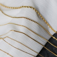En gros 18k plaqué or chaînes en acier inoxydable bijoux serpent corde gourmette lien chaîne femmes collier chaîne pour la fabrication de bijoux