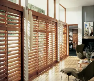 Wood White Customized Roller Manual Control blackout Shutter Blinds Shades for window