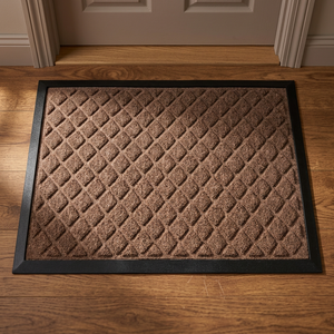Premium Quality Recycled Rubber Backed Polypropylene Loop Pile Door Mat Washable Anti-Slip Indoor/Outdoor Decorative Design Bulk - Product Image 2