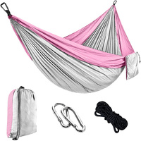 Haute qualité 210T Nylon Camping hamac ultra-léger Portable suspendu taille simple ou Double pour les voyages en plein air