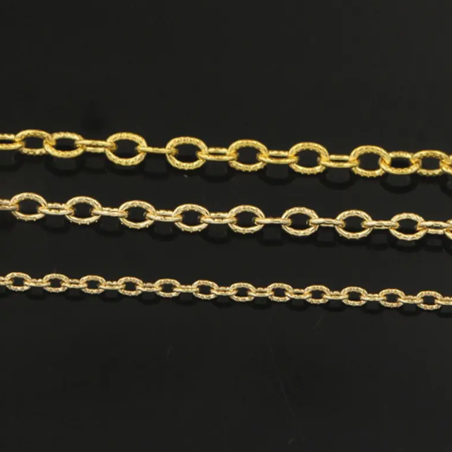 Fashion 14k Gold Fill Patterned Chain Jewellery Necklace Bracelet Permanent Chains