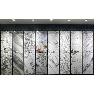 Piastrelle in Gres Porcellanato Sinterizzato 180x90cm Effetto Marmo per Rivestimento Pareti e Pavimenti di Sala da Pranzo, Soggiorno e Ingresso, Basso Contenuto d'Acqua - Product Image 4