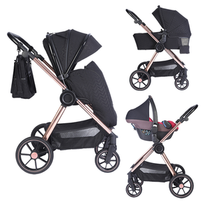 Customizable Luxury Foldable <strong>3In1</strong> Travel System Baby Stroller <strong>Pram</strong> Set <strong>Pram</strong> 3 in 1 European With En 1888 - Product Image 1
