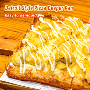 Bandeja Rectangular Profunda de Aluminio de 10 Pulgadas para <span class=keywords><strong>Pizza</strong></span> Estilo <span class=keywords><strong>Detroit</strong></span>, Bandeja para Hornear <span class=keywords><strong>Pizza</strong></span> Rectangular, Utensilios para Hornear para Horno, Estilo <span class=keywords><strong>Pizza</strong></span> <span class=keywords><strong>Detroit</strong></span> - Product Image 4
