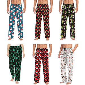 <span class=keywords><strong>Pijamas</strong></span> de Estilo Chino de Fácil Cuidado con Tema Navideño para Venta al por Mayor, <span class=keywords><strong>Pijamas</strong></span> Divertidos para Hombre, Ropa de Dormir al por Mayor, MOQ Bajo - Product Image 1
