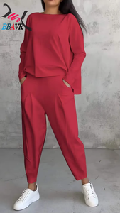 Conjunto de 2 piezas para mujer, informal, de verano y primavera, top sin mangas y pantalones a juego, trajes de viaje, chándal de punto para mujer - Product Image 4