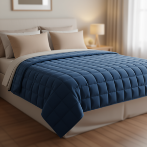 Manta Ponderada Azul de 53.1x78.7 Pulgadas, 22 Libras, Tejido Acolchado, Cómoda para Usar en las Cuatro Estaciones - Product Image 2