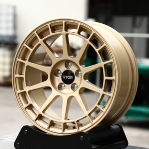 Jantes de voiture personnalisées HTOR 16 17 18 19 pouces 5x100 en alliage d'aluminium doré pour CT 200h Yaris Cavalier TT A2 S3 A3 Polo XL1 Santana - Product Image 2