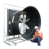 Ventilador para Gallineros de Alto Flujo de Aire, Ventilador de Ventilación para Granjas con 6 Aspas de Aleación y Motor BLDC para Producción de Pollo de Carne