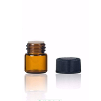 Mini flacons en verre ambré 1ML 2ML 3ML 5ML pour gouttes oculaires bouteilles d'échantillon d'huile essentielle avec bouchon à vis Carton emballé