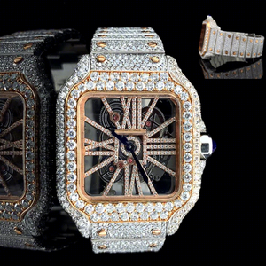 Reloj de pulsera de lujo Thorn de acero inoxidable con diamantes de imitación y moissanita, superventas, para hombre, estilo indio - Product Image 1